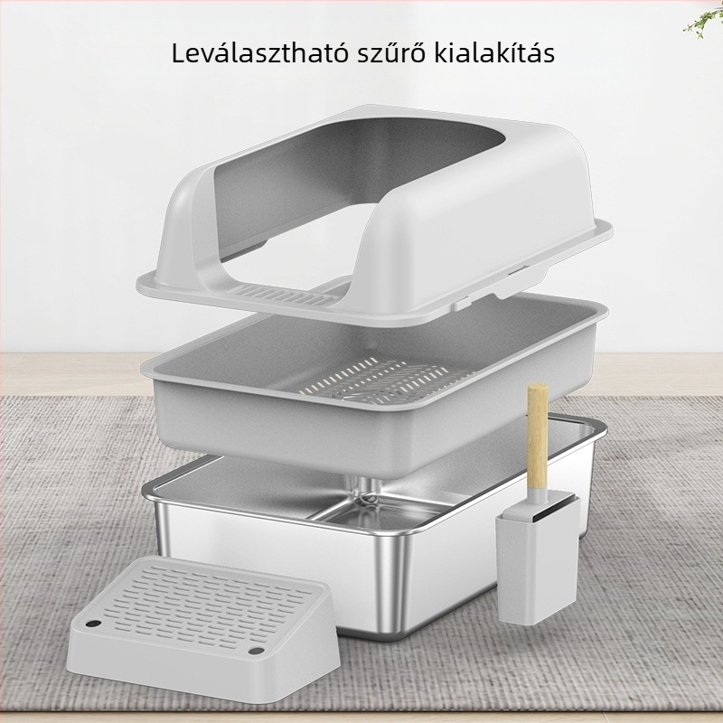 Macskaalomtál — fém és műanyag kivitel, alkalmas macskáknak, nem importált