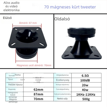 Mágneses kürtös tweeter meghajtó professzionális színpadi és KTV hangzáshoz, sztereó