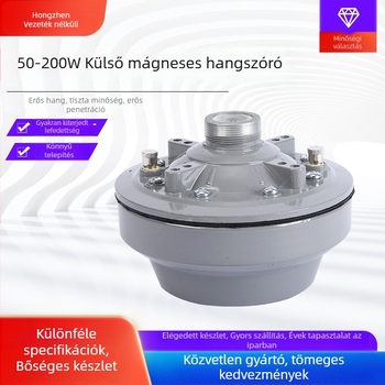 Hornos tweeter meghajtófej, nagy teljesítményű, 50–200W, állandó impedancia, külső magnet