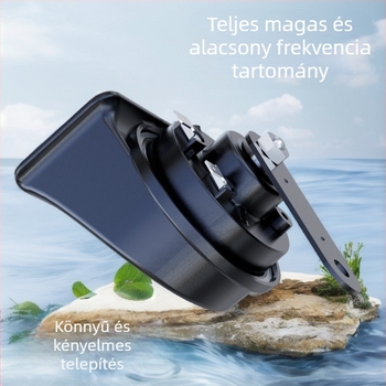 Autós kürt, modell K8001 univerzális, 12V/24V, impedancia 12 Ω, hangnyomás 105–118 dB