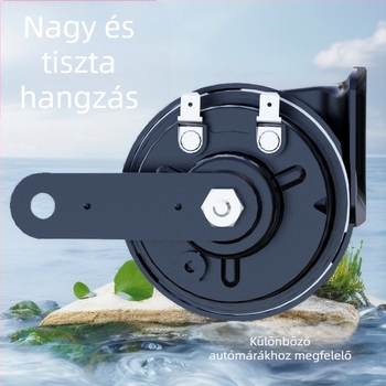 Autós kürt, modell K8001 univerzális, 12V/24V, impedancia 12 Ω, hangnyomás 105–118 dB
