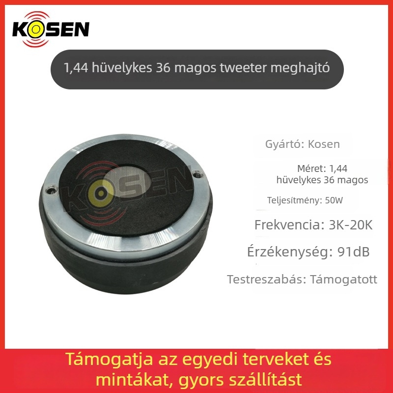 1,44 hüvelykes tweeter meghajtó HiFi hangszóróhoz, 4/6/8 Ω, nagy teljesítményű hangszóró