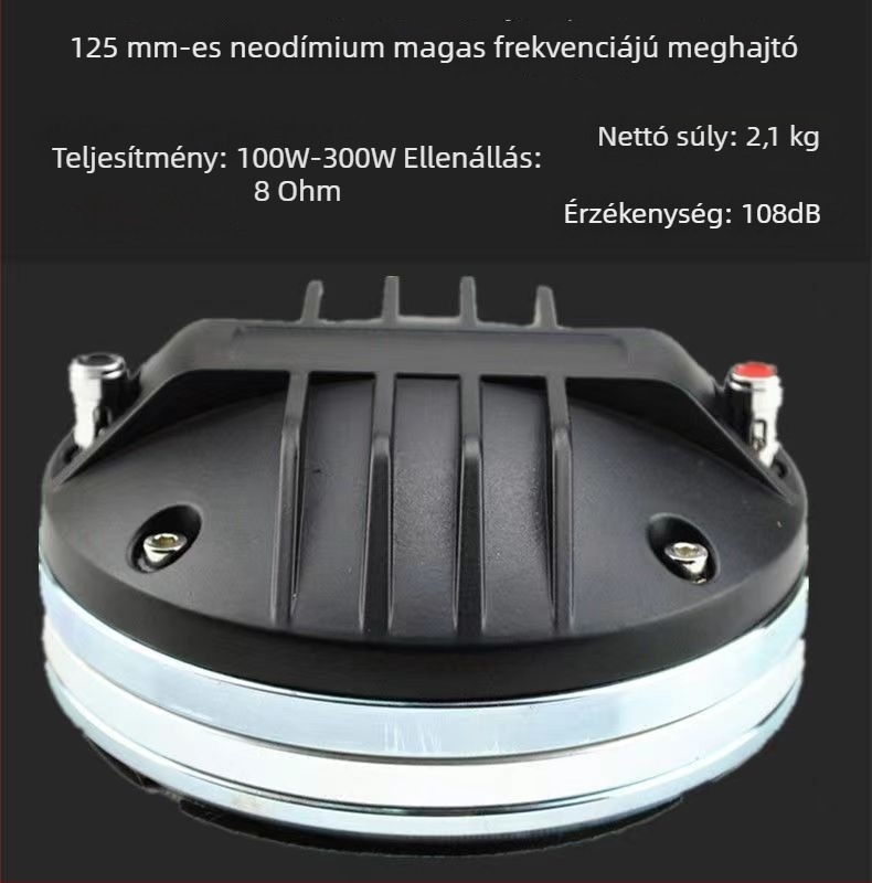 Neodínium-mágneszes tweeter, nagy teljesítmény, erős mágneses hajtás, kiváló hangminőség