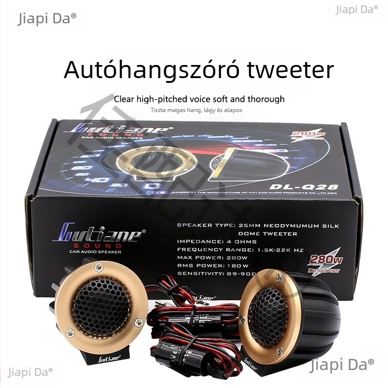 Autóhifi tweeter pár kondenzátor alapzattal, 4 Ω, 89 dB/W, 25 mm hangtekercs
