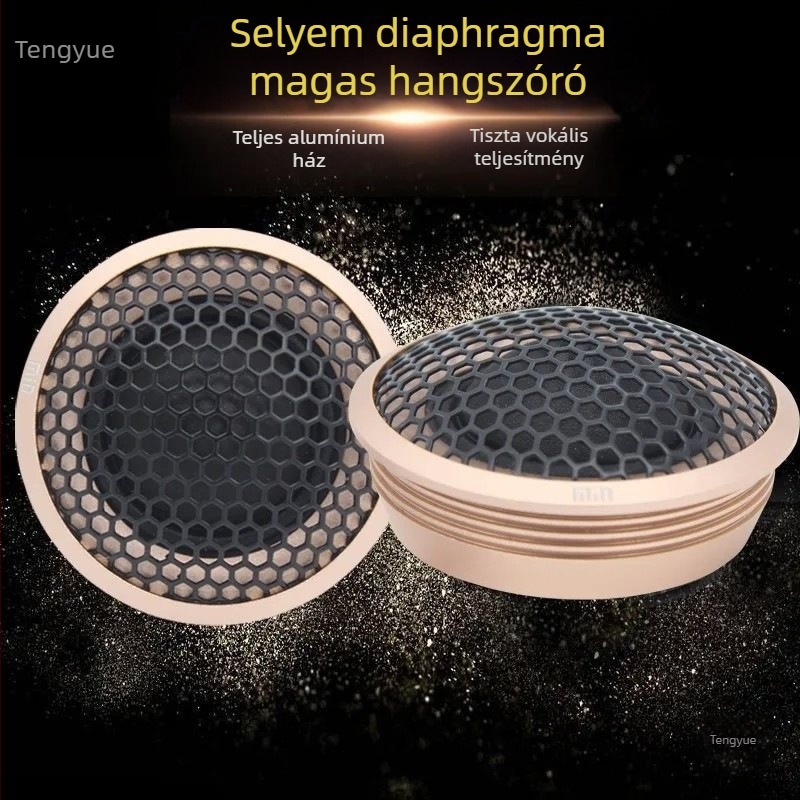 Autóhifi tweeter pár alumínium házban és selyem diafragma, 50W, 4Ω, 92dB, 25 mm hangtekercs
