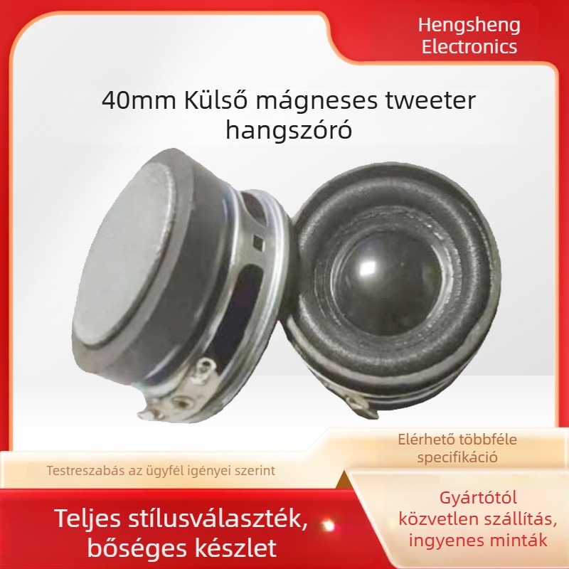 Külső mágneses horntweeter – teljes tartomány, 200 Hz–20 kHz, 4 Ω, 3 W