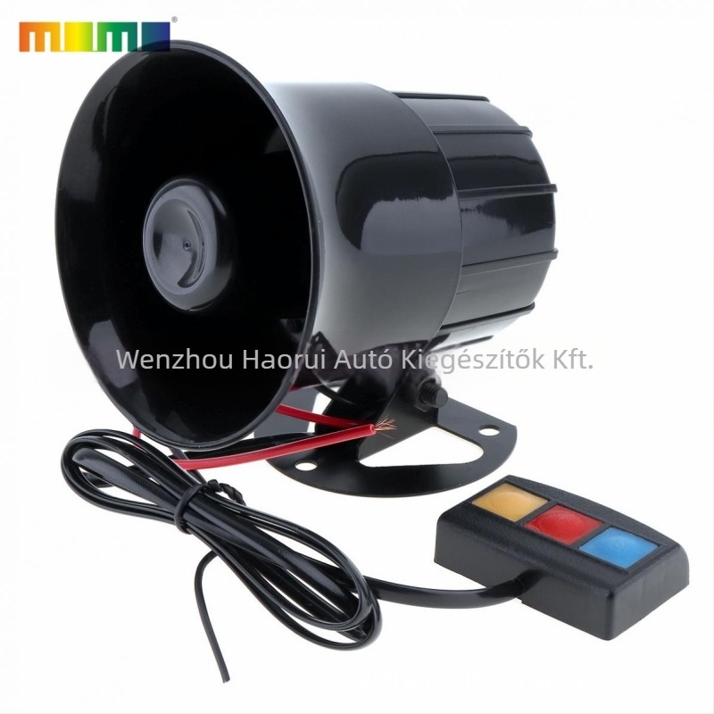 Autó- és motorkerékpárriasztó kürt HR-1301A-3, 12/24V, 20W, 110dB, 8Ω