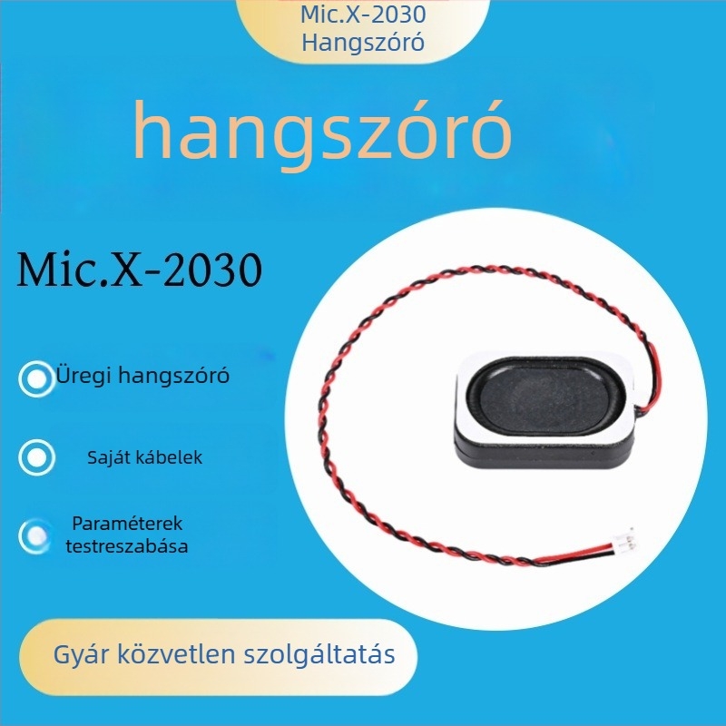 Ovális autóhifi hangszóró, magas hangok és teljes tartomány, omnidirekcionális, 8 Ω, 1 W, Mc.X-2030 modell