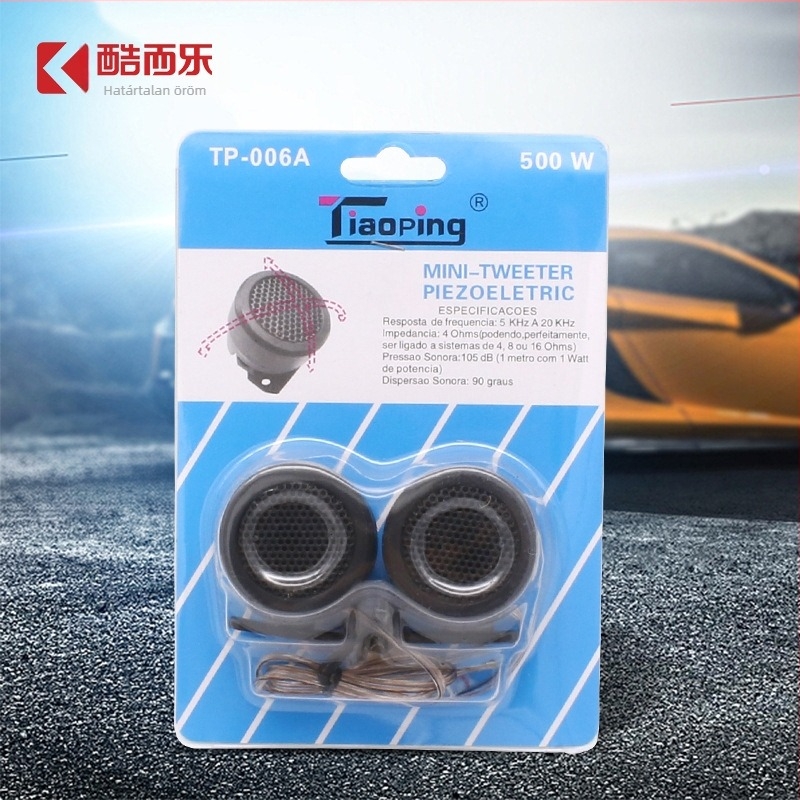 Autó tweeter 006A, 500W, 4Ω, 5kHz-20kHz, 105dB