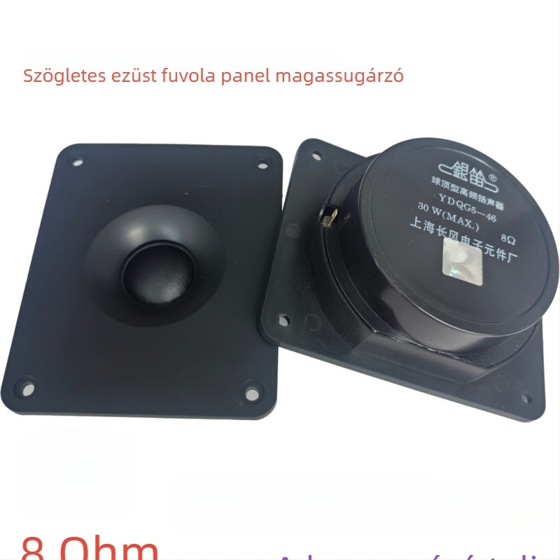 Silver Flute négyszögletes tweeter, 8 Ω, 30 W, koaxiális összetett diafragma, belső magnet, 10–11000 Hz, 24° szórás, otthoni mozihoz