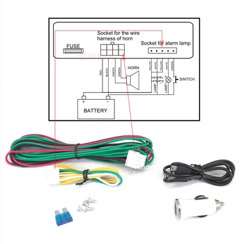 Autós riasztó kürt KX-6004A 12V 200W 8Ω 130dB Univerzális kompatibilitás