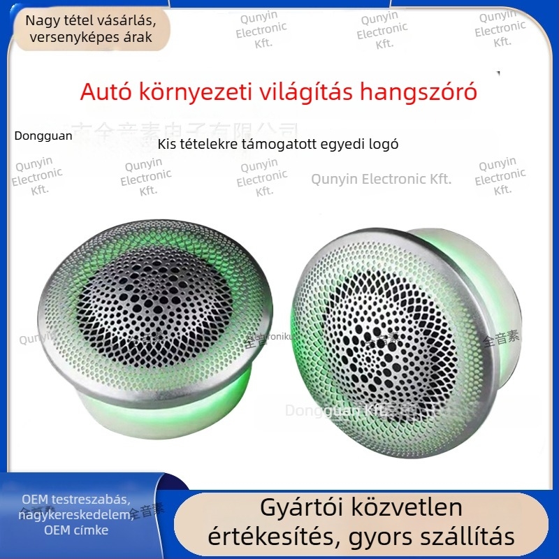 Autó középtávú hangszóró, környezeti világítással, 60 mm, 25-50 W, 4 Ω, 91 dB, 250-18 kHz