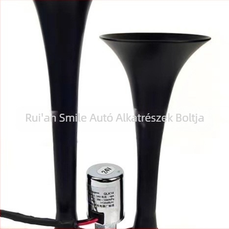 Autó légkürt, modell Sp001, 12V/24V tápegység, frekvencia tartomány 1-50 Hz