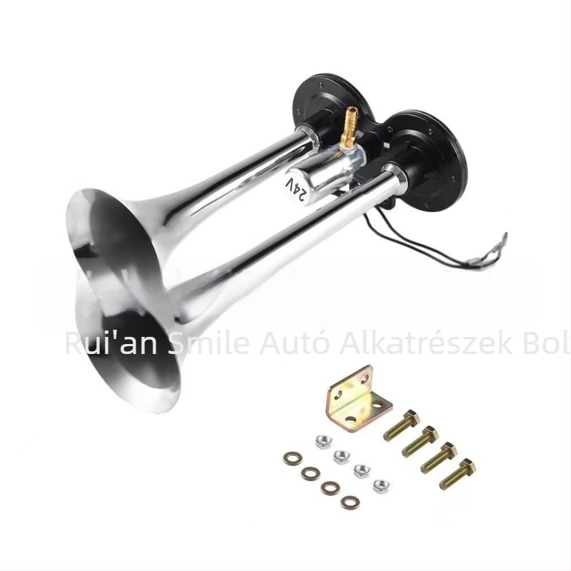 Autó légkürt, modell Sp001, 12V/24V tápegység, frekvencia tartomány 1-50 Hz