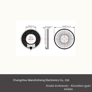 40 mm-es kürtő-hangszóró, 8 Ω, 2 W, ultranagy vékony vas ház, vízálló hangszóró navigációhoz, hátsó radarhoz és DVD-hez