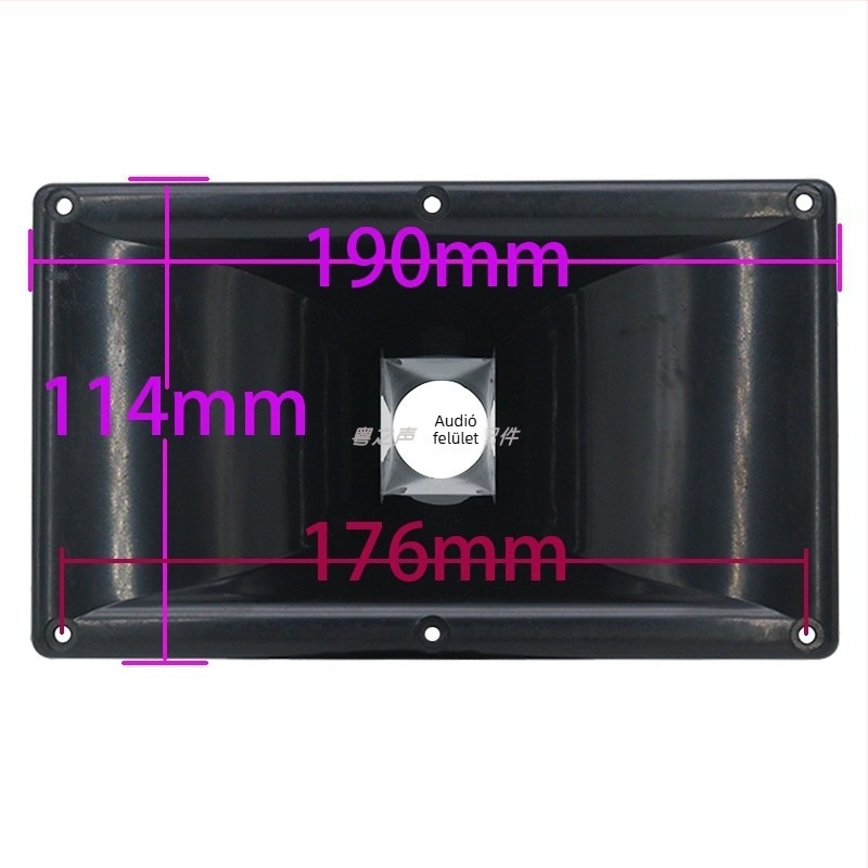 Négyszögletes hangszóró-kürt tweeterrel és meghajtófej-ház kiegészítő