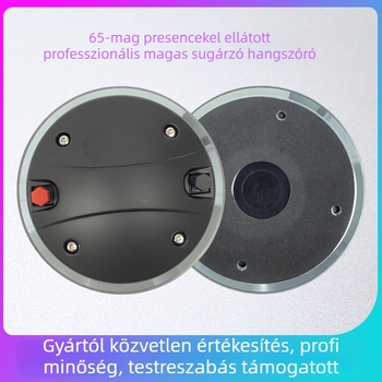 Tweeter meghajtóegység — 65-magos ferrit magnet; titánium diafragma; kompatibilis minden hangszóró típussal