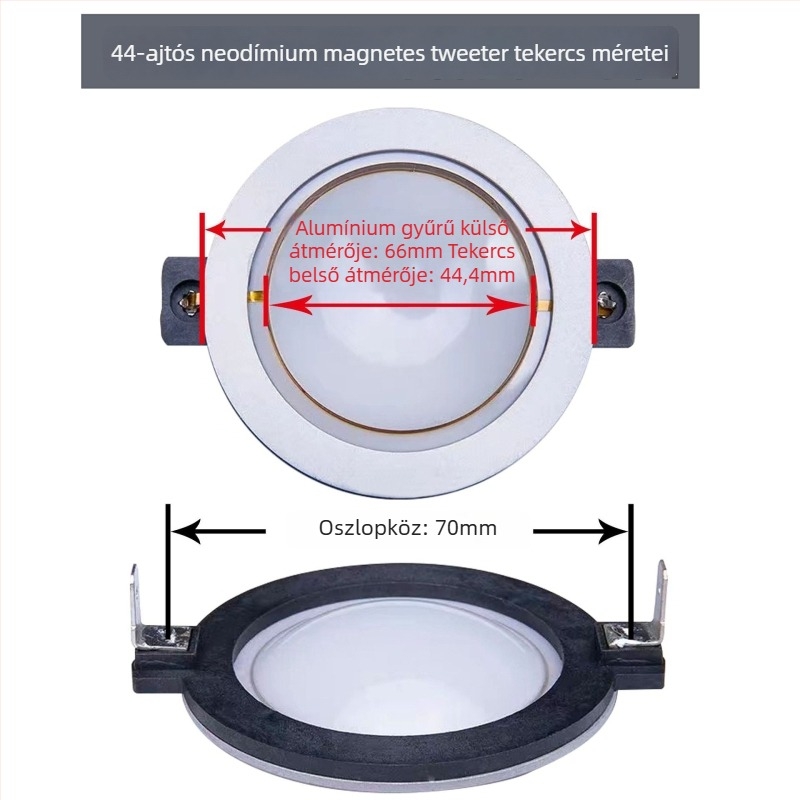 Impuman neodínium mágneses tweeter polimer membránnal, rövid keret, nagy teljesítmény