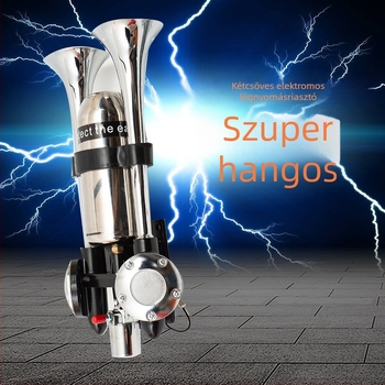 Autó elektromos kürt BLT414 beépített légpumpával (168W, 12V/24V, 180dB, 4Ω)