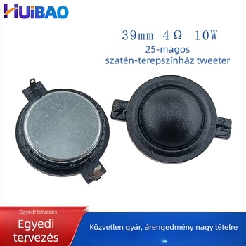HB tweeter, diafragma nem papíros, belső mágneses felépítés, 1300 Hz, 360° sugárzás, autó- és otthoni hangrendszerek magas hangokhoz