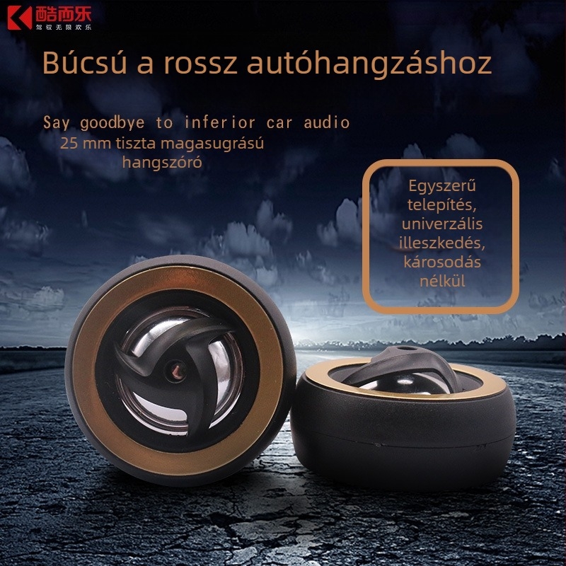 JS-250 autóhifi magashangszóró piezoelektrikus tekercs, 50W, 89 dB, frekvencia-tartomány 2 kHz–30 kHz