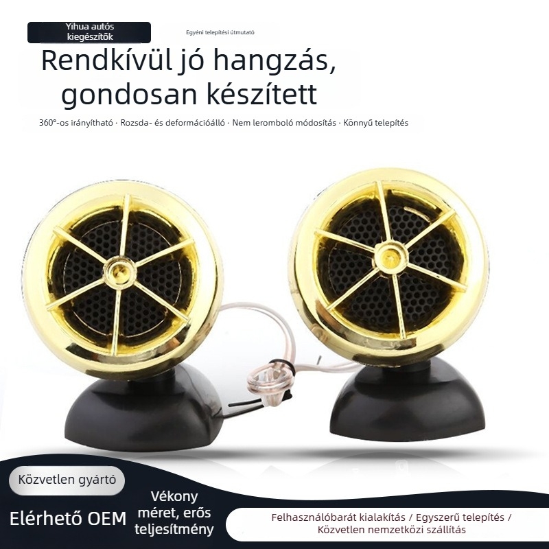 Autóhifi magas frekvenciás tweeter, modell 524, 150W, 4Ω, 12V