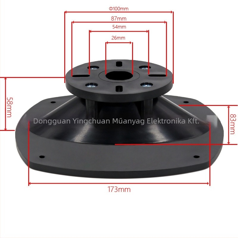 Songact SH49-1 ABS sík hangkürt audió kiegészítőkhöz, torok 26, mag 34, tweeter 44