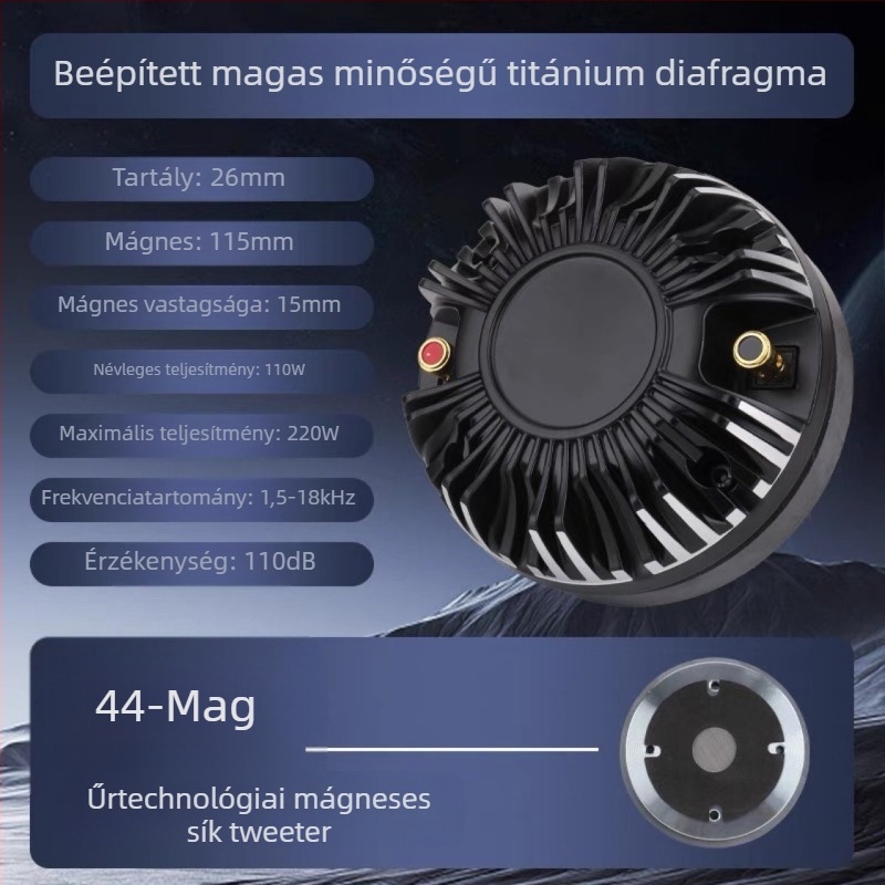 Kocin 3855ca Audio kiegészítő — magas frekvenciás meghajtó színpadi hangfalakhoz, alumínium burkolattal