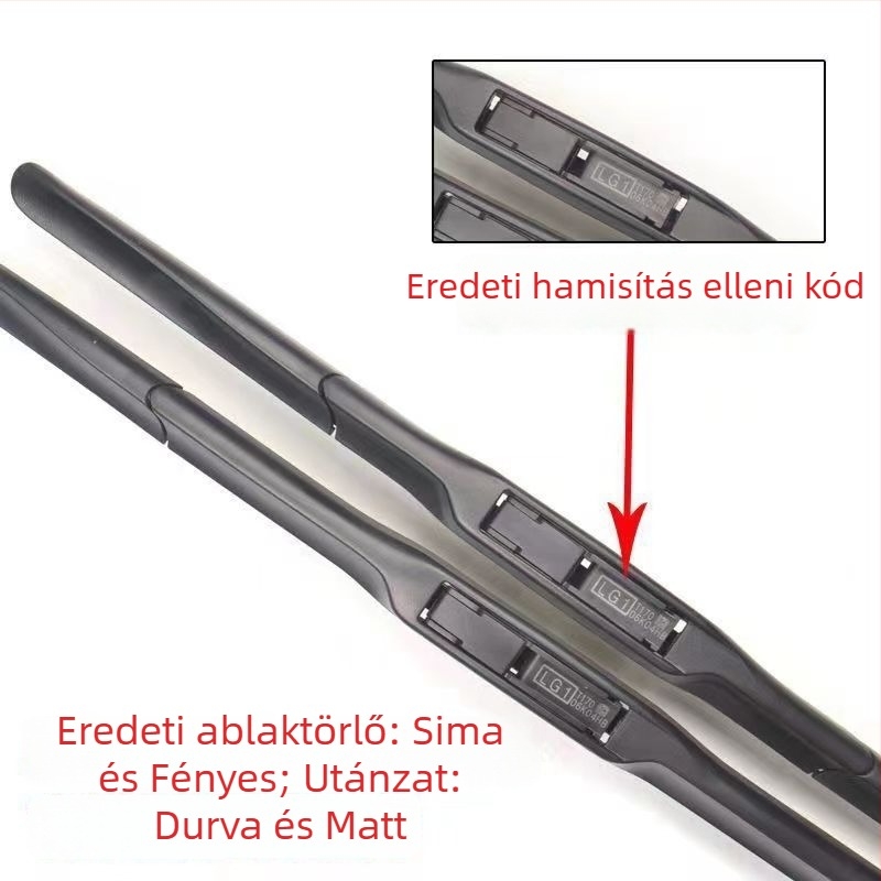 Camry ablaktörlőlapát, három- és ötszekciós kialakítás, U-alakú csatlakozófelület, modell 14-26