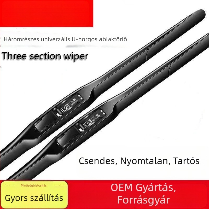 Camry ablaktörlőlapát, három- és ötszekciós kialakítás, U-alakú csatlakozófelület, modell 14-26