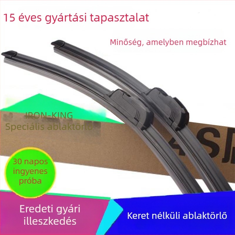 Bosch első generációs keret nélküli autóablaktörlő — csendes működés, univerzális U-s csatlakozás, gumis penge