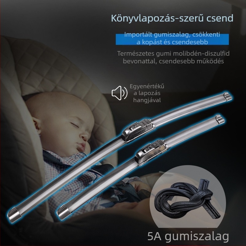 Keret nélküli ablaktörlőlapát univerzális U-s csatlakozással elektromos autókhoz és teherautókhoz