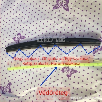 Carl T170 autó ablaktörlő penge – háromszakaszos öt szegmens, általános modell, helyi törlés