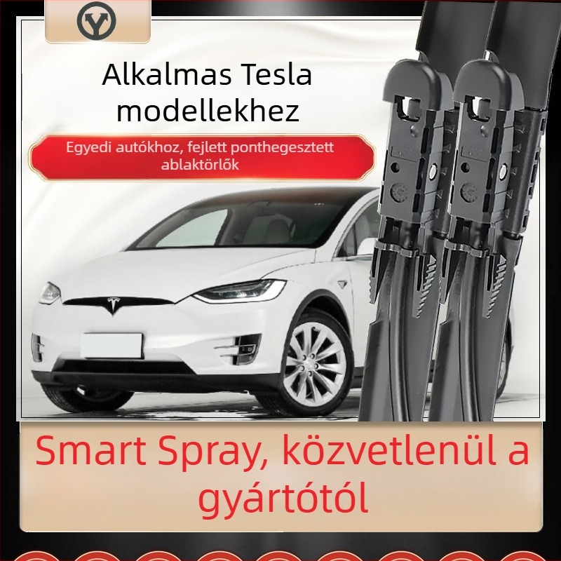 Tesla Model X és Model 3 keret nélküli ablaktörlők mosófejjel, Model Y kompatibilis