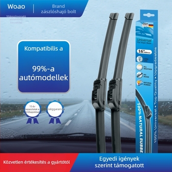 Autó ablaktörlő NF-0003, Boneless, univerzális U-formájú, természetes gumi, teljes törlési tartomány