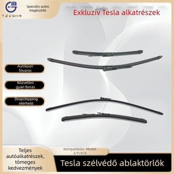 Okos ablaktörlő penge Tesla Model 3, Model Y, Model X és Model S számára gumiszalaggal, csendes működés