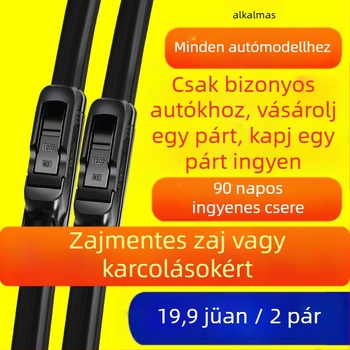 Keret nélküli univerzális autó ablaktörlő, a első szélvédőhöz, univerzális modell, kompatibilis a 4-es karhoz, takarítási szög 4, anyag 4