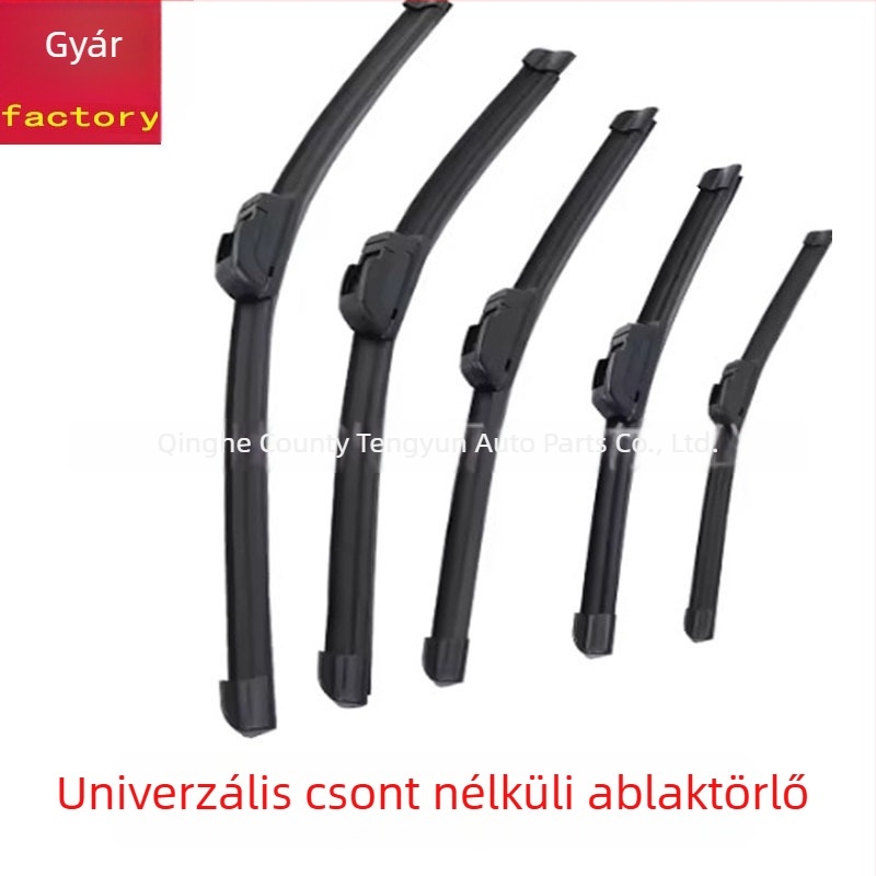 Keret nélküli, univerzális első generációs szélvédő törlő penge, gumis sávval