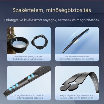 Universális U-alakú autó ablaktörlő pengék, csendes működés, háromrészes dizájn