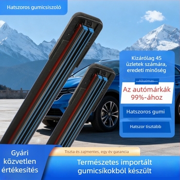 Hat rétegű gumírozott ablaktörlő penge