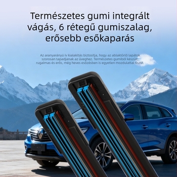 Hat rétegű gumírozott ablaktörlő penge