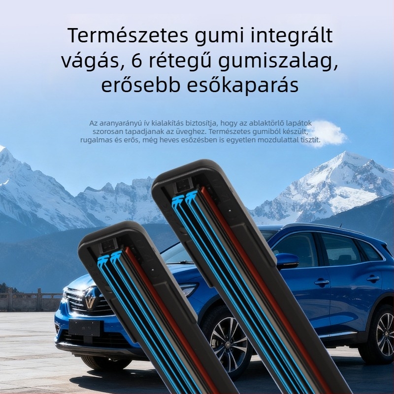 Hat rétegű gumírozott ablaktörlő penge