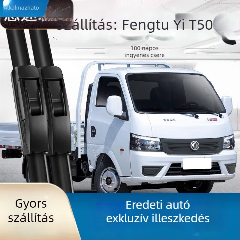 Keret nélküli ablaktörlő teherautókhoz és mikroautókhoz, gumisorral