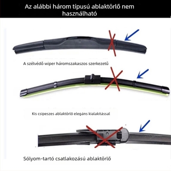 Keret nélküli autó ablaktörlő penge, univerzális, első és hátsó, OEM-stílusú csere