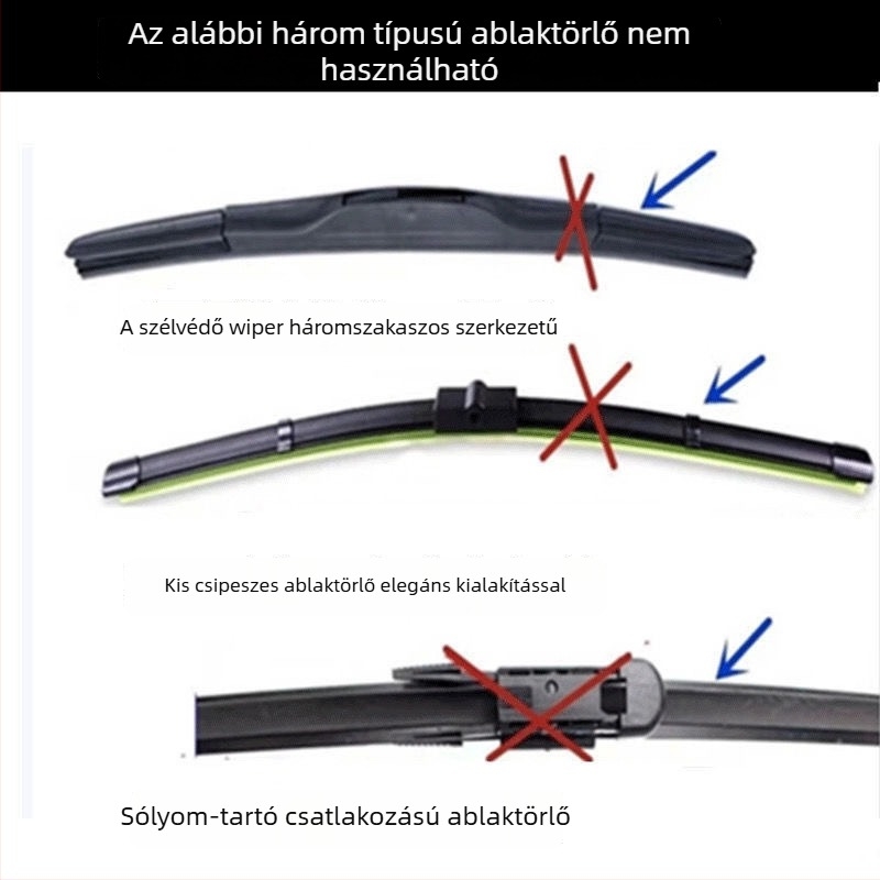 Keret nélküli autó ablaktörlő penge, univerzális, első és hátsó, OEM-stílusú csere