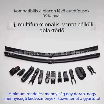 Keret nélküli autó ablaktörlő, többfunkciós, cserélhető interfésszel, természetes kaučuk