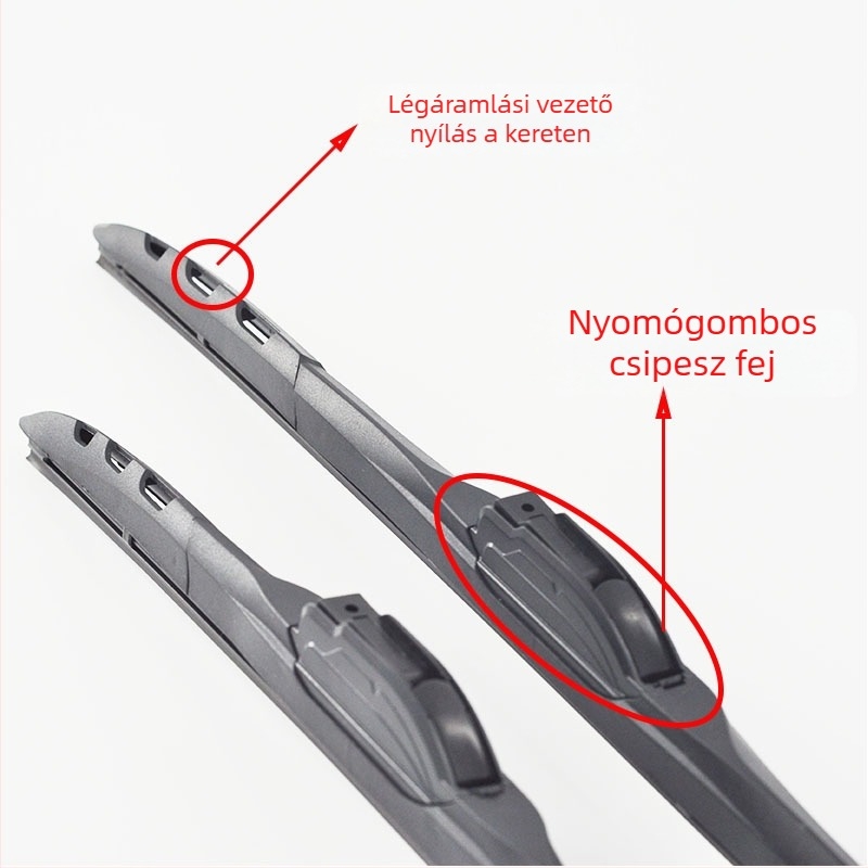 Háromszakaszos univerzális multifunkciós autóablaktörlő – nyolc az egyben, 12–24V motor, 180° törlés, természetes gumi