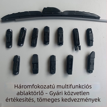Többfunkciós 14-in-1 ablaktörlőlapát, három részes törlőkar kisautókhoz