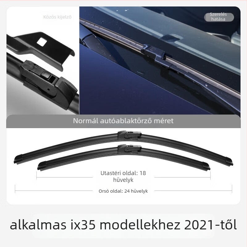 Yuxi keret nélküli ablaktörlő Hyundai IX35 hátsó, gumis szalaggal, kompatibil 2021–2022