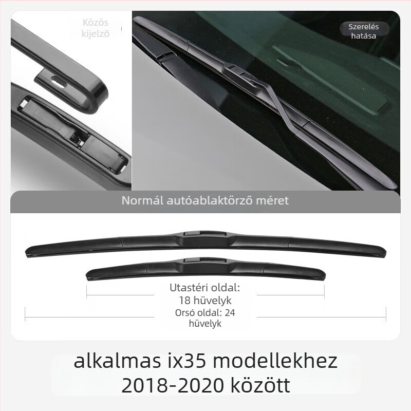 Yuxi keret nélküli ablaktörlő Hyundai IX35 hátsó, gumis szalaggal, kompatibil 2021–2022